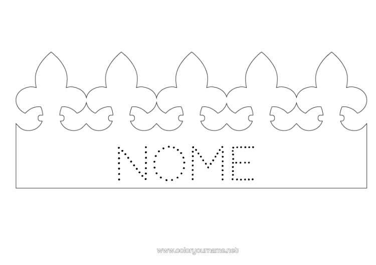 Pagina da colorare da stampare Corona Epifania Disegni Da Colorare Facili Galette Dei Re