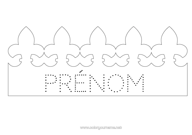 Coloriage à imprimer Couronne Épiphanie Coloriages Faciles Galette Des Rois