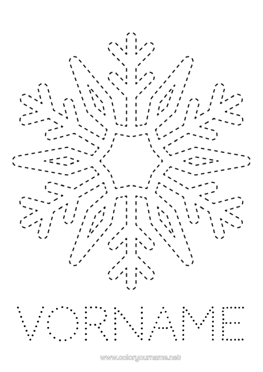 Malvorlage zum Ausdrucken Schnee Kinderaktivitäten Schneeflocken Einfache Ausmalbilder Spur Und Male
