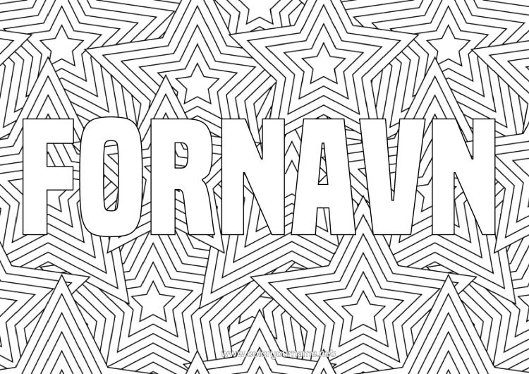 Fargeleggingssiden til utskrift Stjerner Zentangle Dekorativ Bakgrunn