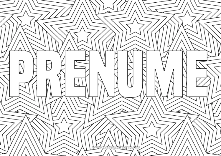 Pagină de colorat de imprimat Stele Zentangle Fundal Decorativ