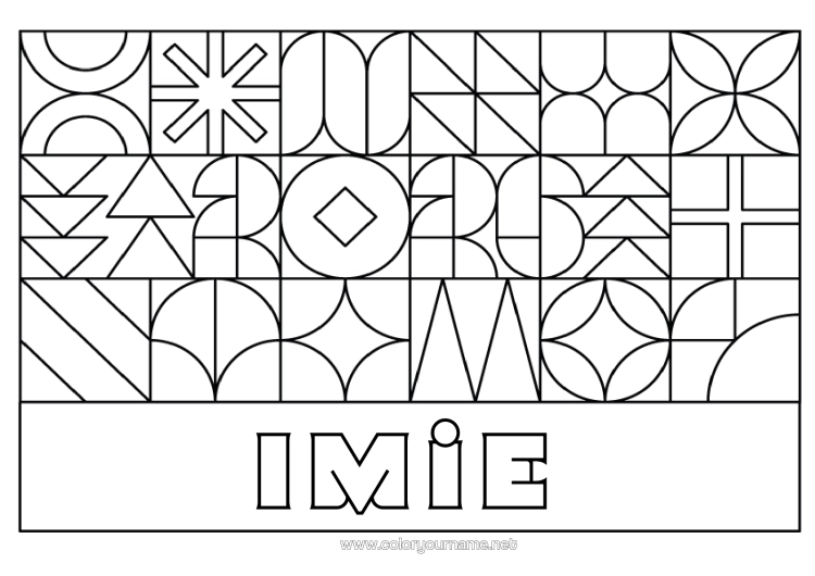 Kolorowanka do wydruku Formy Geometryczne 2026