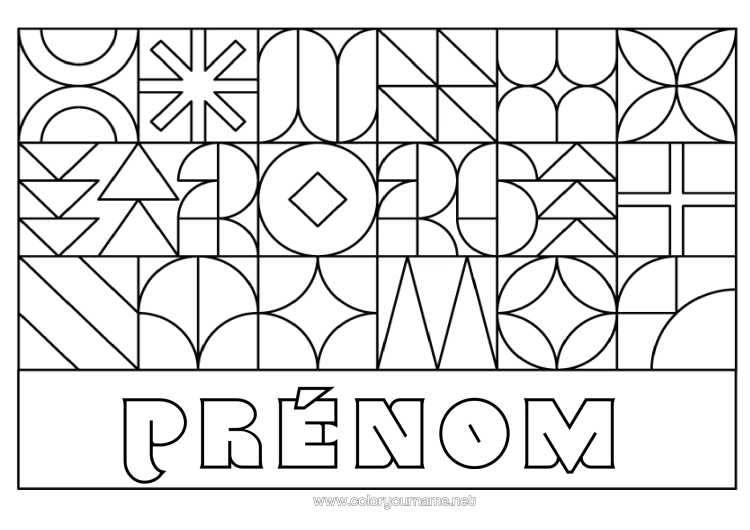 Coloriage à imprimer Formes Géométriques 2026
