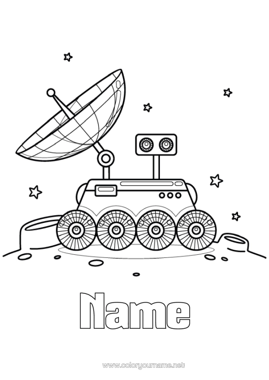 Colouring page to print Vehicles Space Other Vehicles