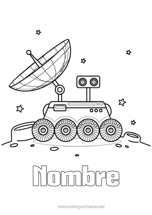 Dibujo para colorear para imprimir Vehículos Espacio Otros Vehículos
