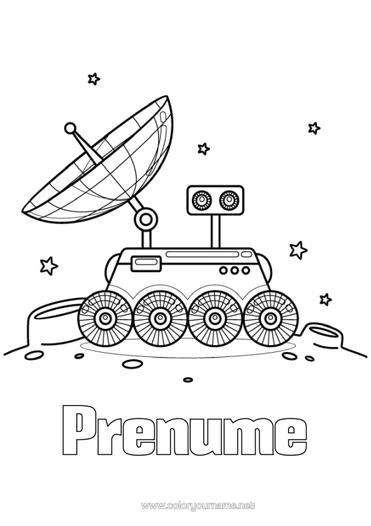 Pagină de colorat de imprimat Vehicule Spațiu Alte Vehicule