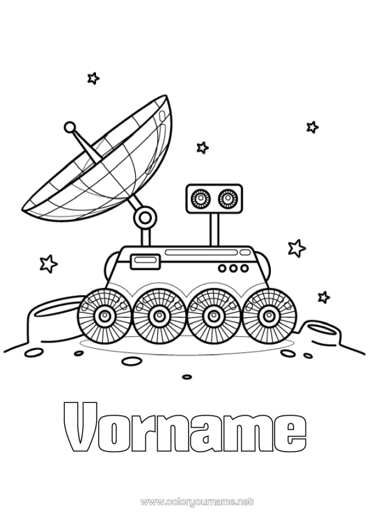 Malvorlage zum Ausdrucken Fahrzeuge Weltraum Andere Fahrzeuge