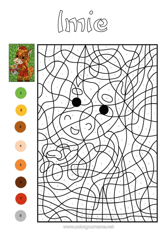 Kolorowanka do wydruku Koń Magiczne Kolorowanki Aktywności Dla Dzieci Chiński Nowy Rok Zwierzęta Gospodarskie