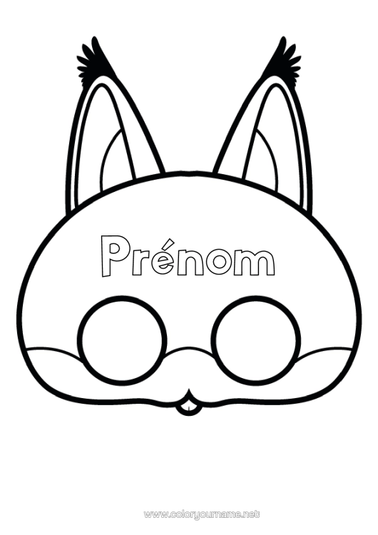 Coloriage à imprimer Masque Carnaval Découpage Pour Enfants Jouet En Papier