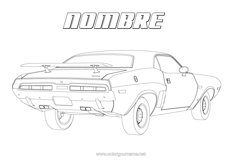 Dibujo para colorear para imprimir Coches Vehículos Históricos O Vintage Automóviles, Furgonetas Y Autocaravanas Realista