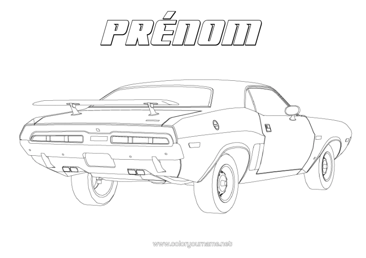Coloriage à imprimer Voiture Véhicules Historiques Ou Vintages Voitures, Vans Et Camping-Cars Réaliste