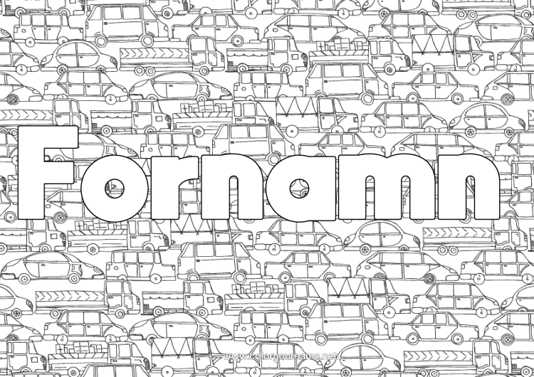 Färgläggningssida att skriva ut Lastbil Fordon Bil Racerbils Doodle Skåpbil Lastbilar Och Nyttofordon Bilar, Skåpbilar Och Husbilar Racingfordon Och Banor Dekorativ Bakgrund