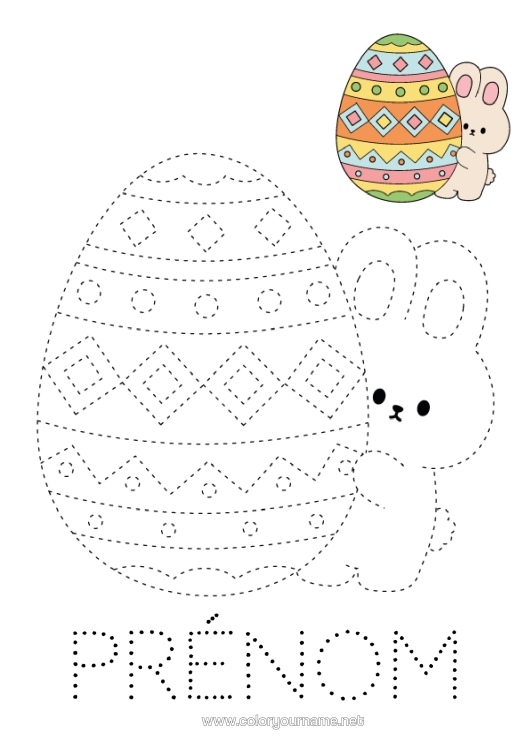 Coloriage à imprimer Activités Enfants Oeufs De Pâques Pâques Coloriages Faciles Trace Et Colorie Coloriage Avec Modèle