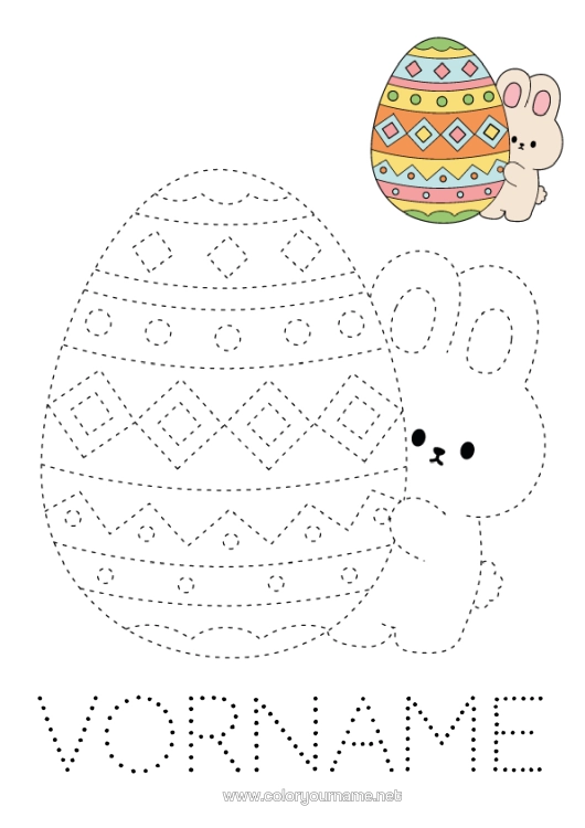 Malvorlage zum Ausdrucken Kinderaktivitäten Ostereier Ostern Einfache Ausmalbilder Spur Und Male Ausmalen Mit Vorlage