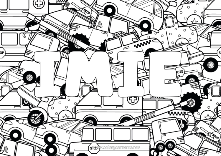 Kolorowanka do wydruku Ciężarówka Pojazdy Samochód Złożone Kolorowanki Ciężarówki I Pojazdy Użytkowe Samochody, Furgonetki I Kampery Tło Dekoracyjne