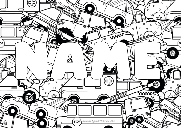 Colouring page to print Lorry Vehicles Car Complex Colouring Pages Trucks And Commercial Vehicles Cars, Vans And Motorhomes Decorative Background