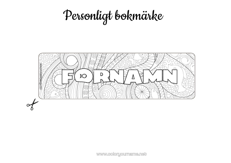 Färgläggningssida att skriva ut Sommar Fisk Bokmärke Zentangle Marina Djur Eller Vattenlevande Djur