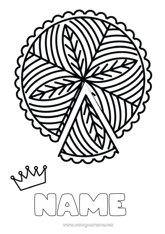 Colouring page to print Cake Crown Epiphany Kings' Cake