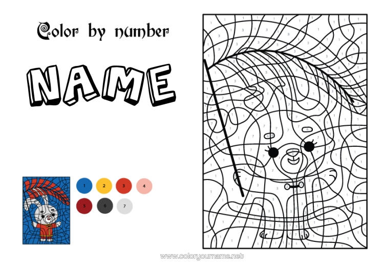 Colouring page to print Rabbit Magic Colouring Books Children's Activities Animal Chinese New Year Forest Animals
