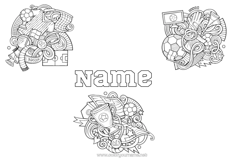 Colouring page to print Football Football Sport Mandala Team Sports Footballer Goalkeeper