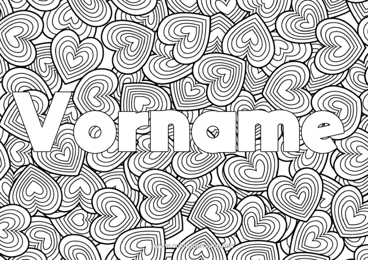 Malvorlage zum Ausdrucken Herz Ich Liebe Dich Komplexe Ausmalbilder Zentangle Dekorativer Hintergrund