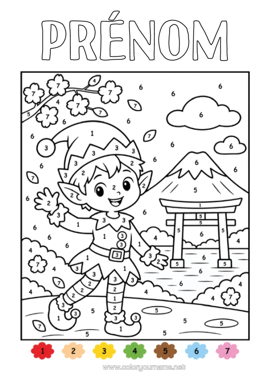 Coloriage à imprimer Lutins De Noël Coloriages Magiques Coloriages Lutins Activités Enfants Japon Voyage De Lutin Farceur Coloriage Lutins Farceurs Voyageurs
