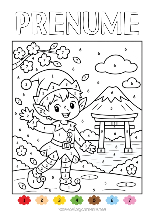 Pagină de colorat de imprimat Moșneguții De Crăciun Desene Magice De Colorat Desene De Colorat Cu Spiriduși Activități Pentru Copii Japon Călătoria Elfului De Crăciun Desen De Colorat Pentru Păcălici Călători