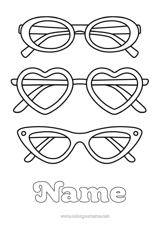 Colouring page to print Glasses