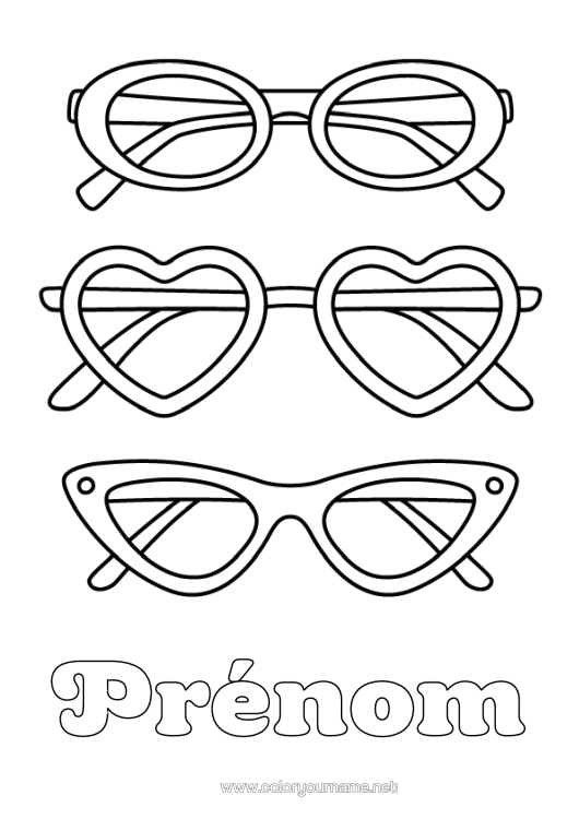 Coloriage à imprimer Lunettes