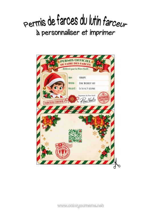 Malvorlage zum Ausdrucken Weihnachtself Wichtel-Streiche Und Ideen Ausweis Des Scherzelfen