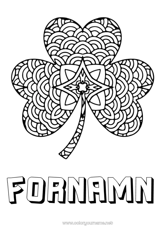 Färgläggningssida att skriva ut Mandala Klee Irland Keltisk