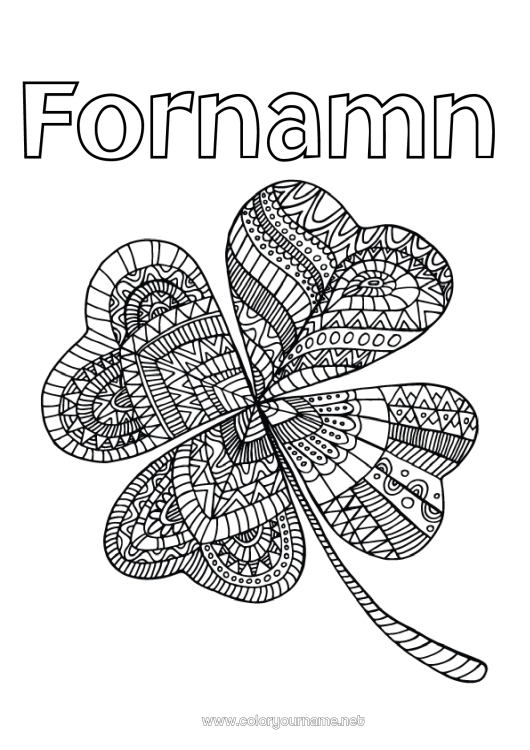 Färgläggningssida att skriva ut Mandala Klee
