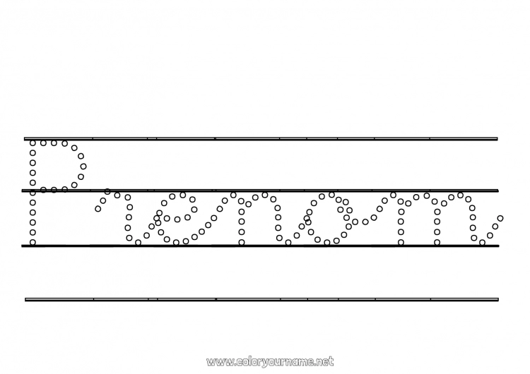 Coloriage à imprimer Activités enfants Points à relier Nom décoré