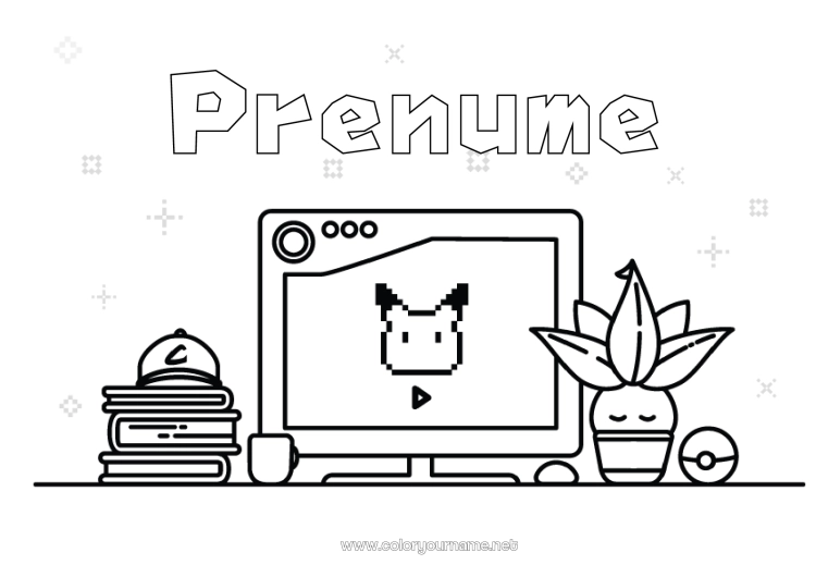 Pagină de colorat de imprimat Pokémon Desen animat