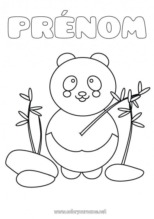 Coloriage à imprimer Animal Panda Autres animaux du monde