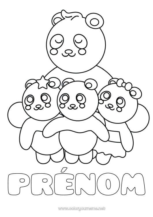 Coloriage à imprimer Animal Panda Autres animaux du monde