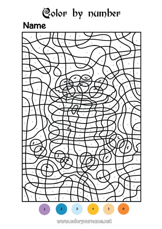 Coloring page to print Coloring by numbers Children's activities Candlemas, Shrove Tuesday, Pancake day Pancakes Carnival Shrove Tuesday