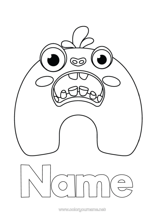 Colouring page to print Children's Activities Alphabet