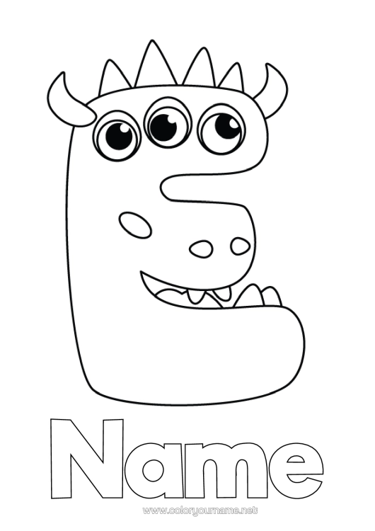Colouring page to print Children's Activities Alphabet