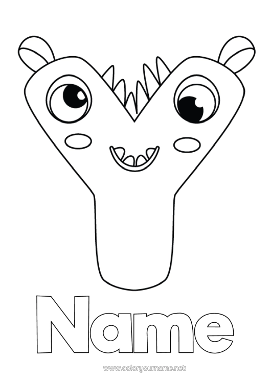 Colouring page to print Children's Activities Alphabet
