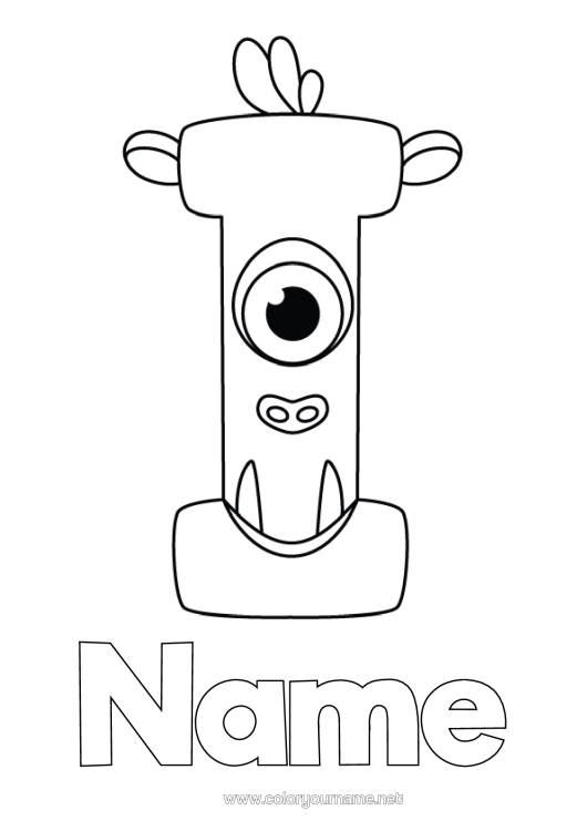 Colouring page to print Children's Activities Alphabet