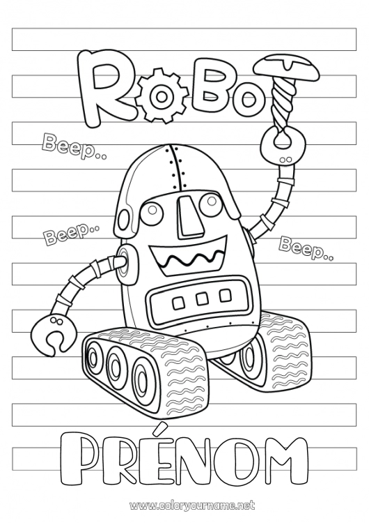 Coloriage à imprimer Robot