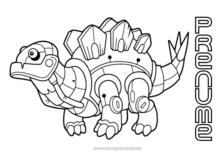 Pagină de colorat de imprimat Robot Dinozauri Animal