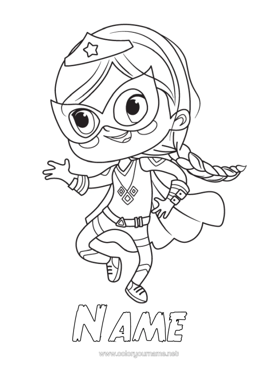 Colouring page to print Disguise Mask Hero Carnival Mardi Gras