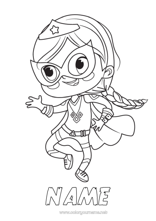 Coloring page to print Fancy dress Mask Hero Carnival Shrove Tuesday