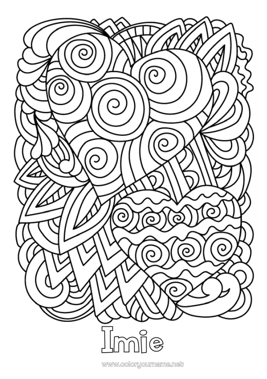 Kolorowanka do wydruku Serce Mandala Kocham cię. Wielkie serce
