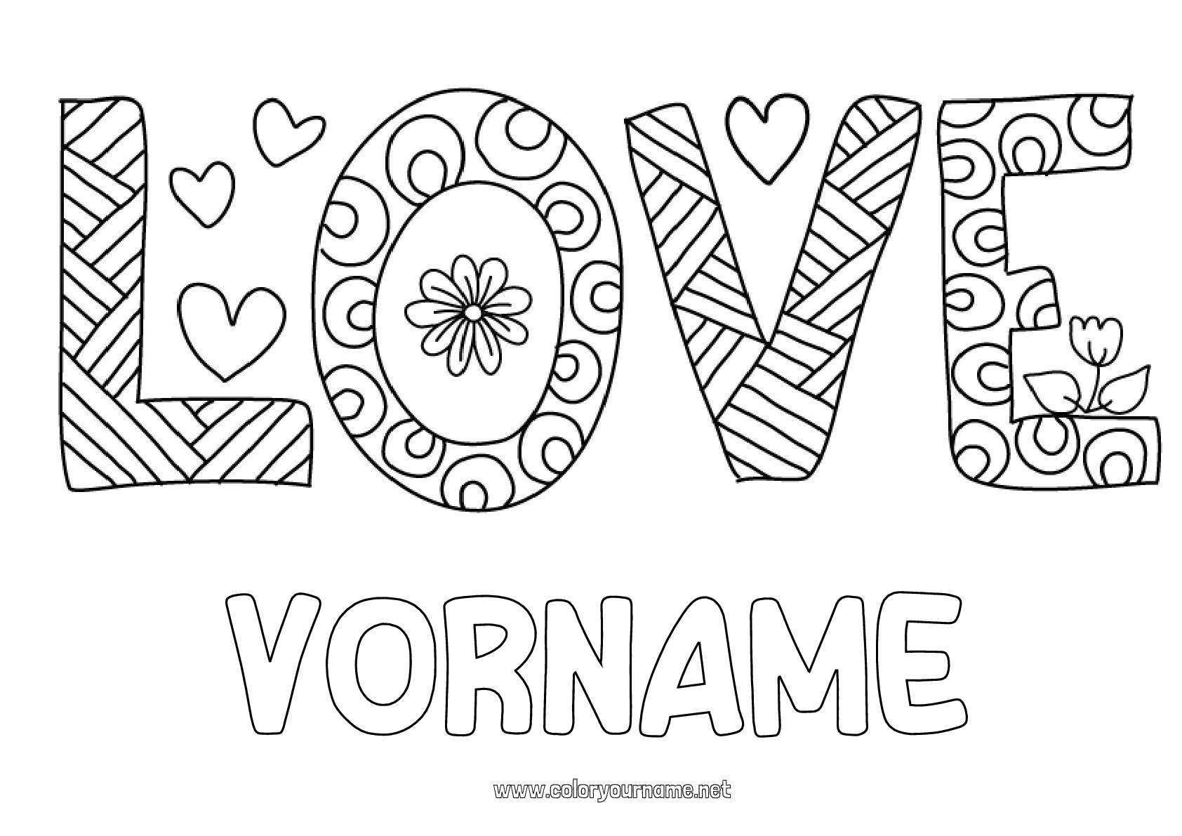  Foto zu Malvorlage Nr.1003 - Ich liebe dich "Liebes" Nachricht 