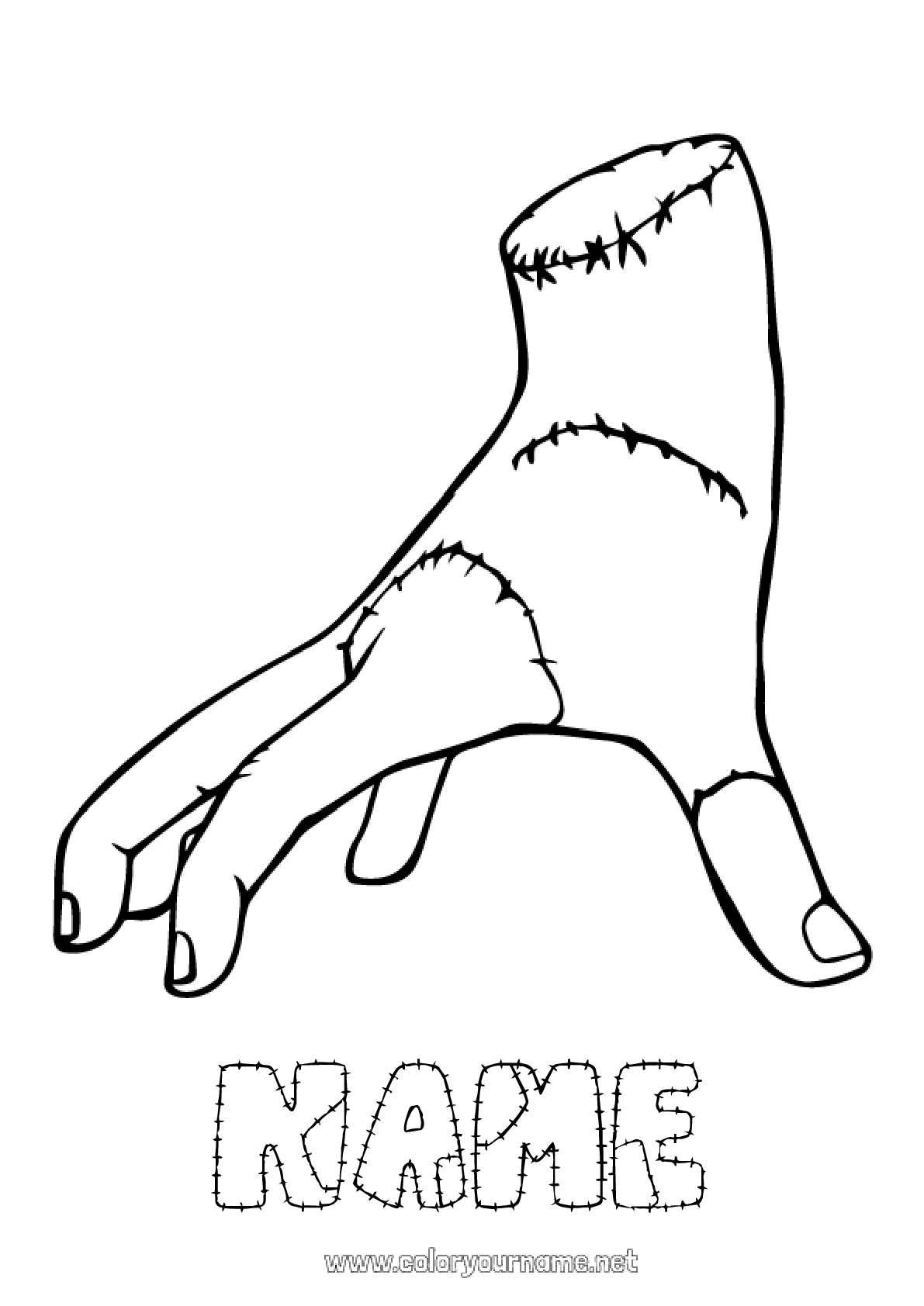 Coloring Page No 1013 The Addams Family