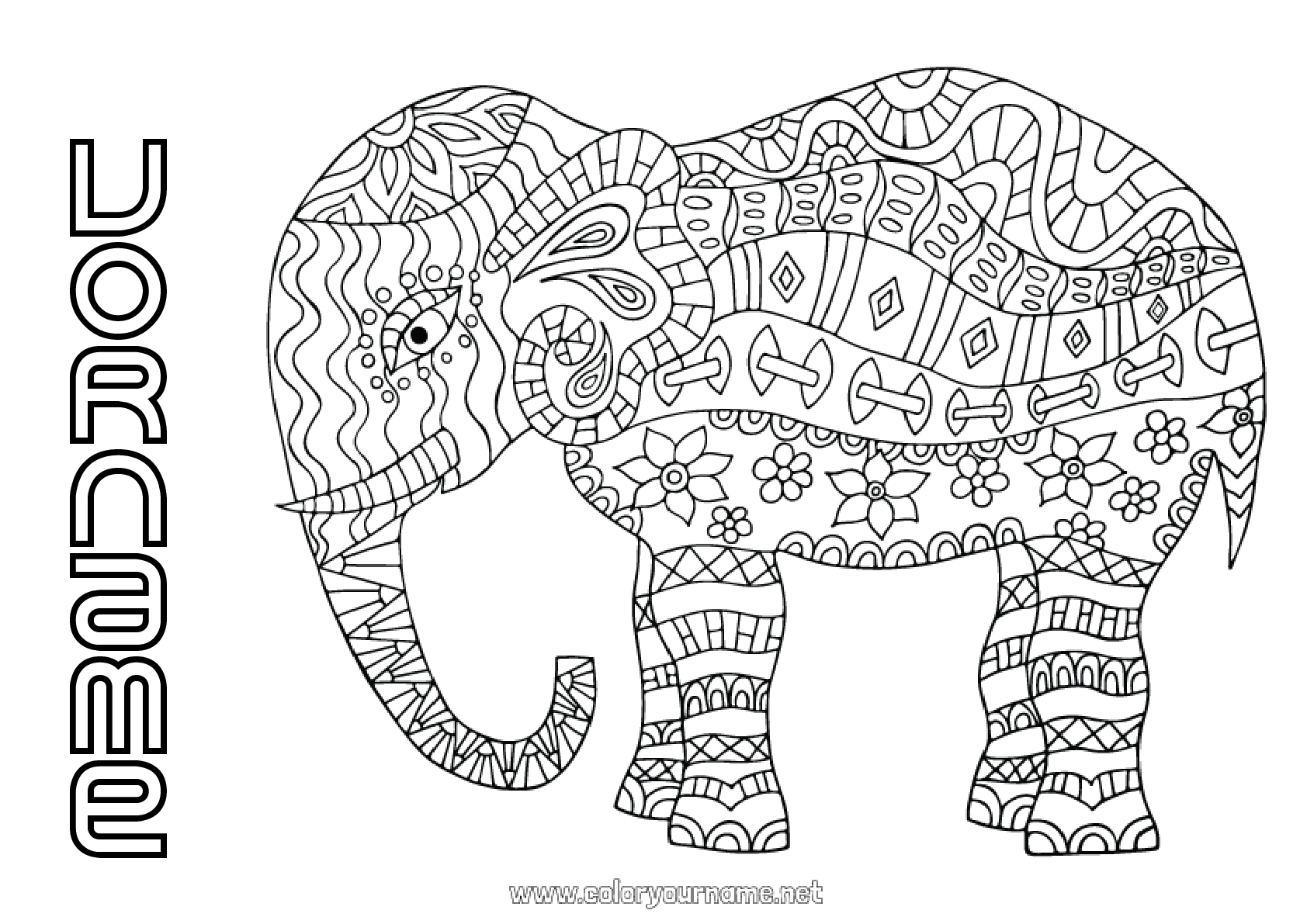 Malvorlage Elmar Elefant