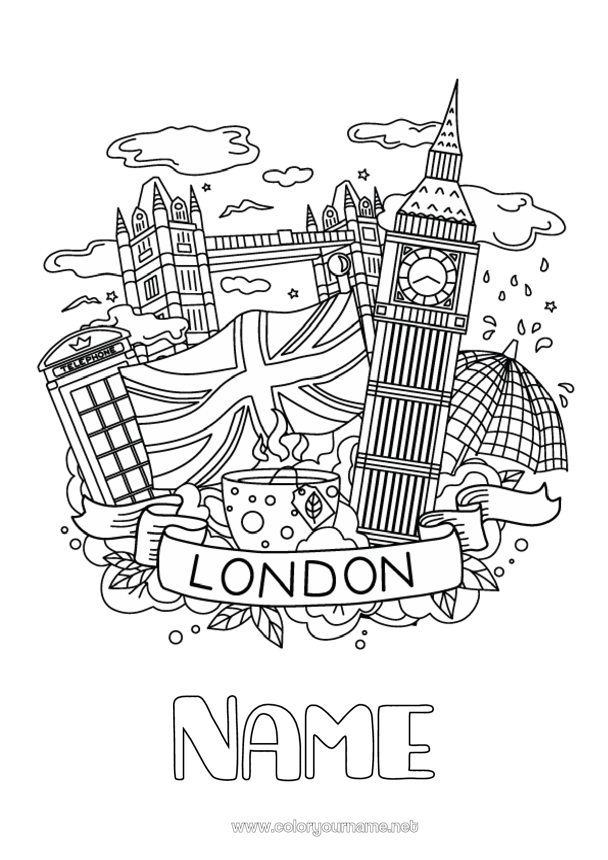 coloring-page-no-1061-geography-london-united-kingdom